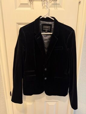 J. Crew Women’s Black Velvet Blazer